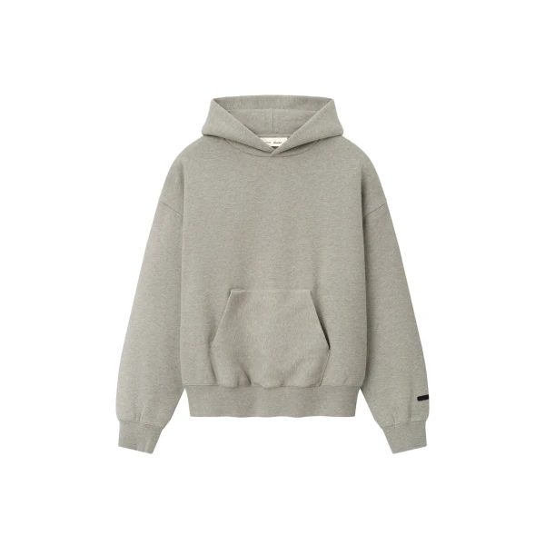 Fear of God Essentials Back Logo Classic Hoodie in Warm Heather | Luxury Shoes 