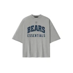 Fear of God Essentials Bears 90s 3/4 Sleeve Football Tee in Concrete Heather and Canyon | Luxury Shoes 