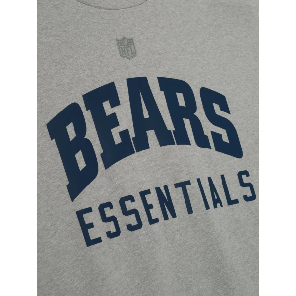 Fear of God Essentials Bears 90s 3/4 Sleeve Football Tee in Concrete Heather and Canyon | T-shirts & vests | Luxury Shoes 