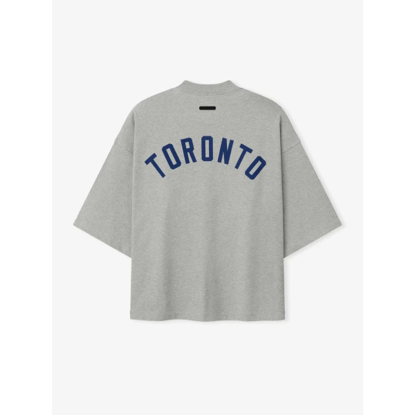 Fear of God Essentials Blue Jays Merch Tee in Concrete Heather | T-shirts & vests | Luxury Shoes 