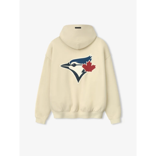 Fear of God Essentials Blue Jays Sport Hoodie in Oat | Sweatshirts | Luxury Shoes 