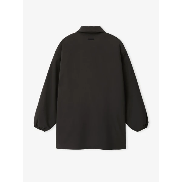 Fear of God Essentials Bonded Nylon Signature Filled Barn Jacket in Ink Black | Men Jackets | Luxury Shoes 