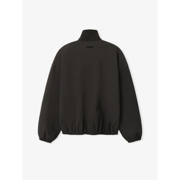 Fear of God Essentials Bonded Nylon Signature Full Zip Track Jacket in Ink Black | Men Jackets | Luxury Shoes 