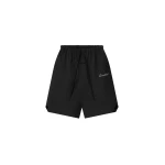 Fear of God Essentials Bonded Nylon Signature Relaxed Short with Slit in Black | Luxury Shoes 
