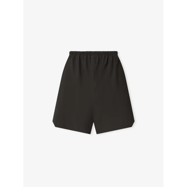 Fear of God Essentials Bonded Nylon Signature Relaxed Short with Slit in Ink Black | Shorts | Luxury Shoes 