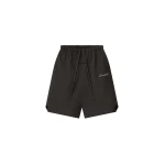 Fear of God Essentials Bonded Nylon Signature Relaxed Short with Slit in Ink Black | Luxury Shoes 