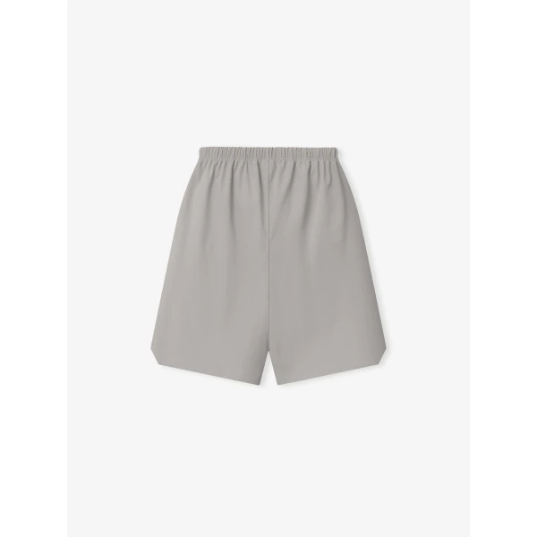 Fear of God Essentials Bonded Nylon Signature Relaxed Short with Slit in Stone | Shorts | Luxury Shoes 