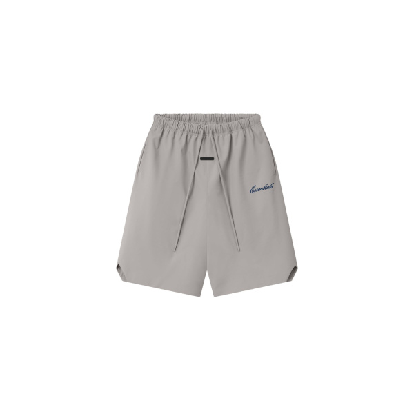 Fear of God Essentials Bonded Nylon Signature Relaxed Short with Slit in Stone | Luxury Shoes 