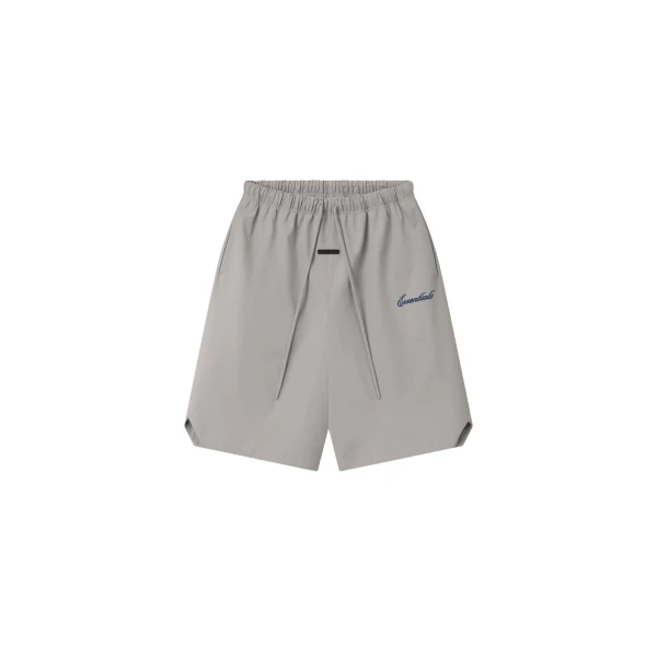 Essentials Bonded Nylon Signature Relaxed Short with Slit in Stone