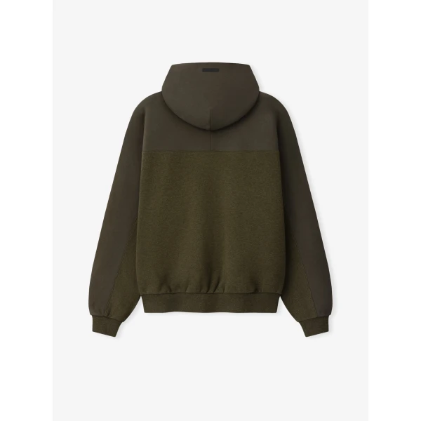 Fear of God Essentials Browns 90s Relaxed Hoodie in Wood Heather | Sweatshirts | Luxury Shoes 