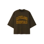 Fear of God Essentials Browns Merch Tee in Wood Heather | Luxury Shoes 