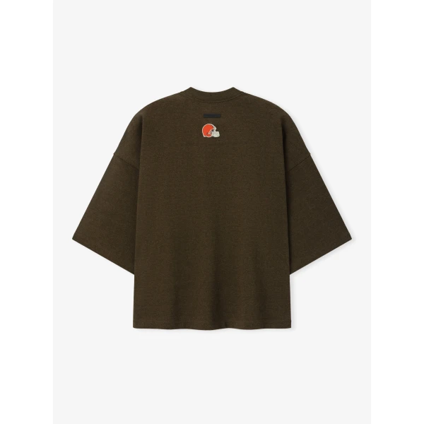 Fear of God Essentials Browns Merch Tee in Wood Heather | T-shirts & vests | Luxury Shoes 