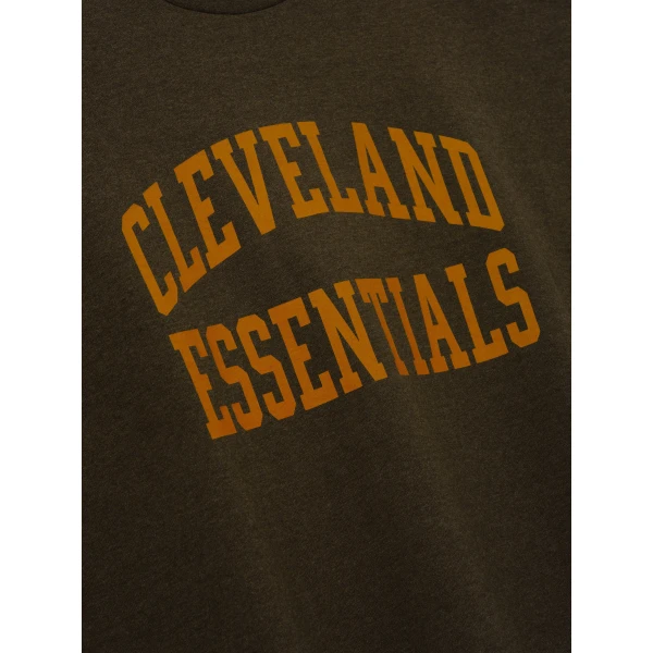 Fear of God Essentials Browns Merch Tee in Wood Heather | T-shirts & vests | Luxury Shoes 