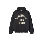 Fear of God Essentials Campus 90s Hoodie in Faded Black | Luxury Shoes 
