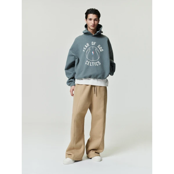 Fear of God Essentials Celtics x Barkley Hendricks 90s Hoodie in Balsam Green | Sweatshirts | Luxury Shoes 