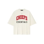 Fear of God Essentials Chiefs 90s 3/4 Sleeve Football Tee in Cream White Fear of God Essentials Chiefs 90s 3/4 Sleeve Football Tee in Cream White | Luxury Shoes