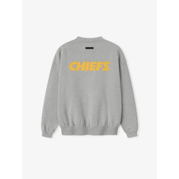 Fear of God Essentials Chiefs Sport Crewneck in Concrete Heather | Sweatshirts | Luxury Shoes 