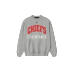 Fear of God Essentials Chiefs Sport Crewneck in Concrete Heather | Luxury Shoes 