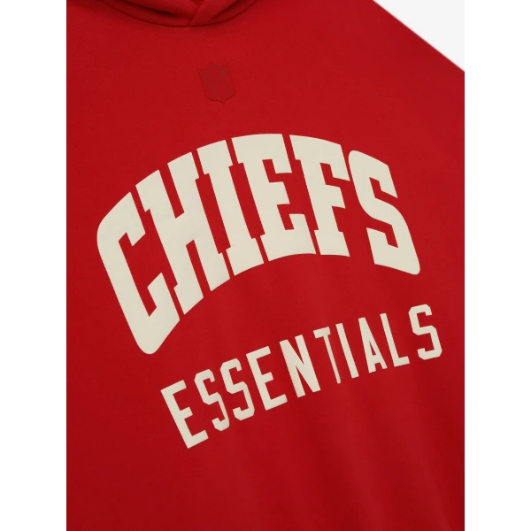 Fear of God Essentials Chiefs Sport Hoodie in Red and Concrete Heather | Sweatshirts | Luxury Shoes 