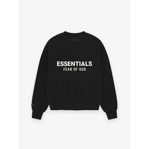 Fear of God Essentials Classic Crewneck Sweatshirt in Vintage Black | Sweatshirts | Luxury Shoes 