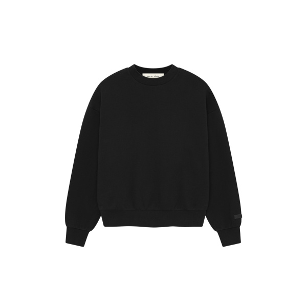 Fear of God Essentials Classic Crewneck Sweatshirt in Vintage Black | Luxury Shoes 