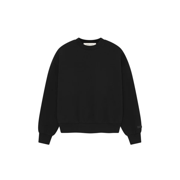 Fear of God Essentials Classic Crewneck Sweatshirt in Vintage Black | Luxury Shoes 