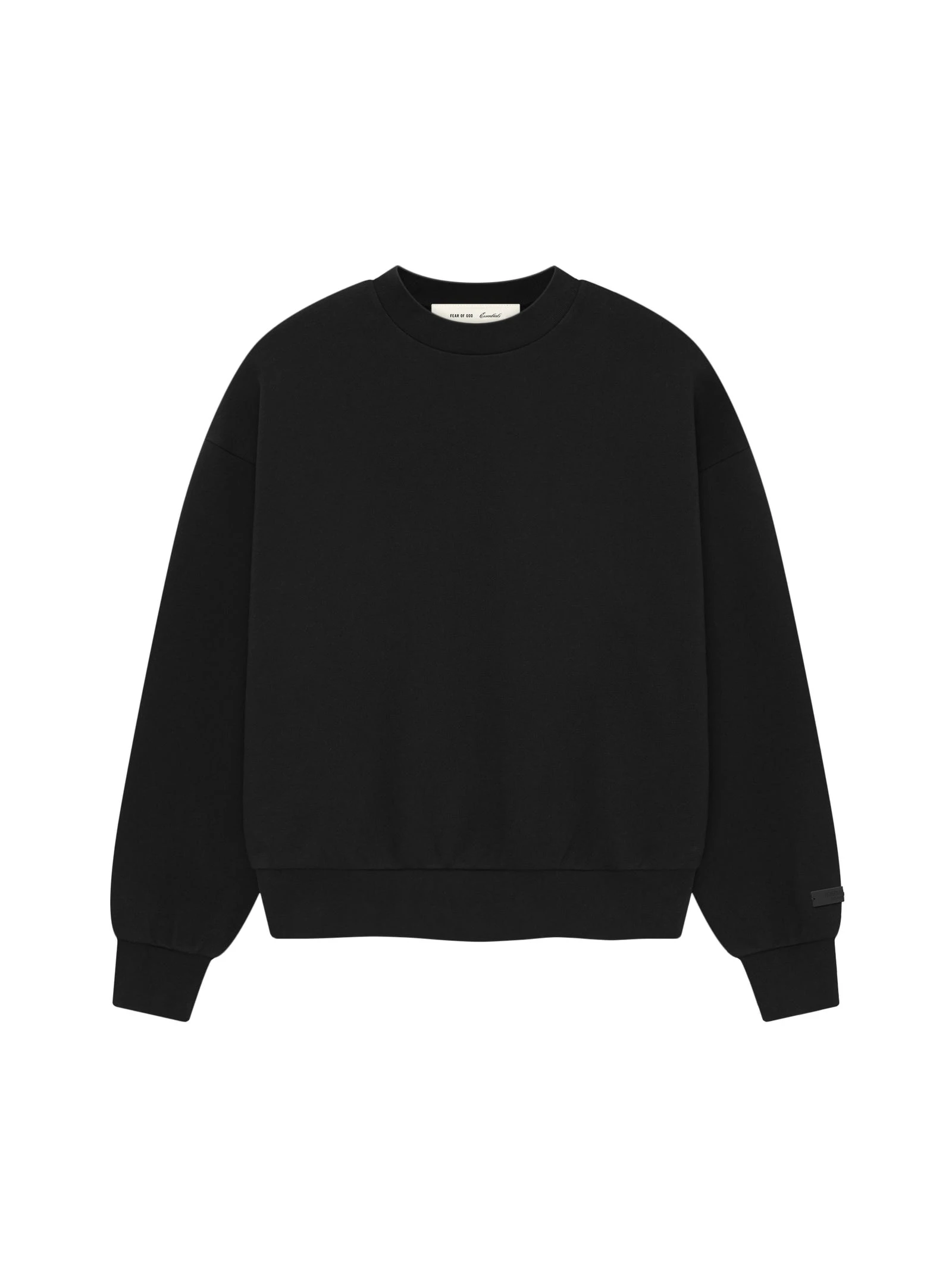 Fear of God Essentials Classic Crewneck Sweatshirt in Vintage Black Fear of God Essentials Classic Crewneck Sweatshirt in Vintage Black | Luxury Shoes