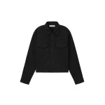 Fear of God Essentials Classic Denim Jacket in Overdyed Black Fear of God Essentials Classic Denim Jacket in Overdyed Black | Luxury Shoes