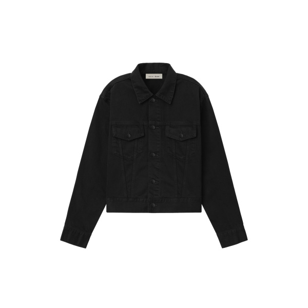 Fear of God Essentials Classic Denim Jacket in Overdyed Black | Luxury Shoes 