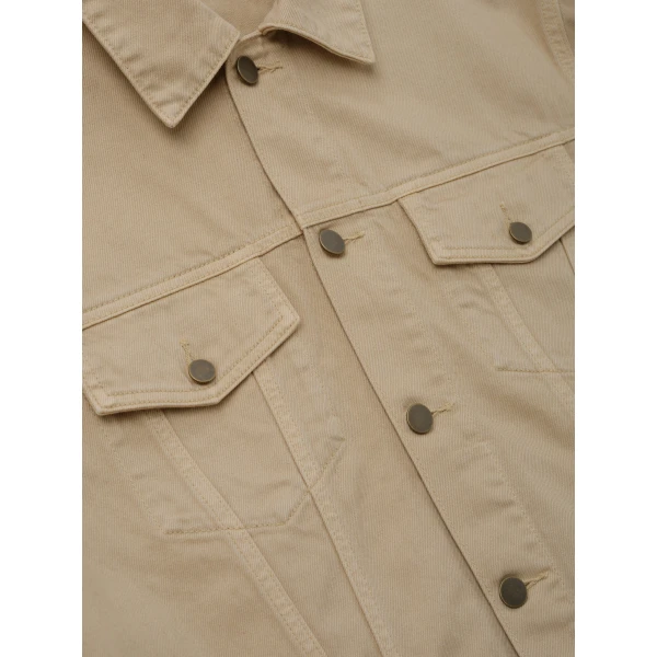 Fear of God Essentials Classic Denim Jacket in Overdyed Dune | Men Jackets | Luxury Shoes 