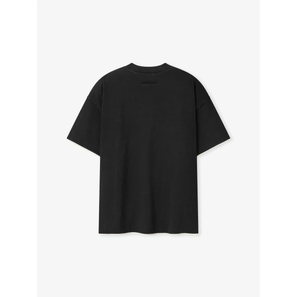 Fear of God Essentials Classic Double Layer Tee in Washed Vintage Black | T-shirts & vests | Luxury Shoes 