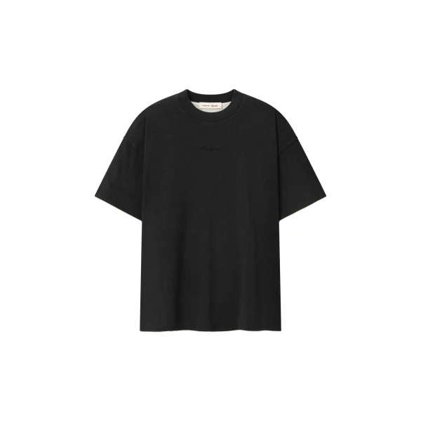Fear of God Essentials Classic Double Layer Tee in Washed Vintage Black | Luxury Shoes 