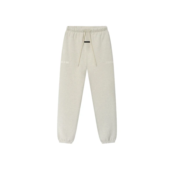 Fear of God Essentials Classic Fleece Sweatpant in Vanilla Heather | Luxury Shoes 