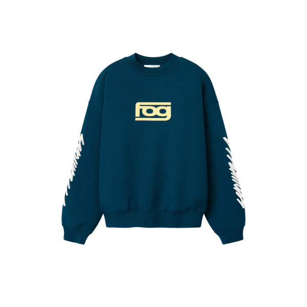 Fear of God Essentials Classic Half Raglan Hi-Crewneck in Night Sea | Luxury Shoes 