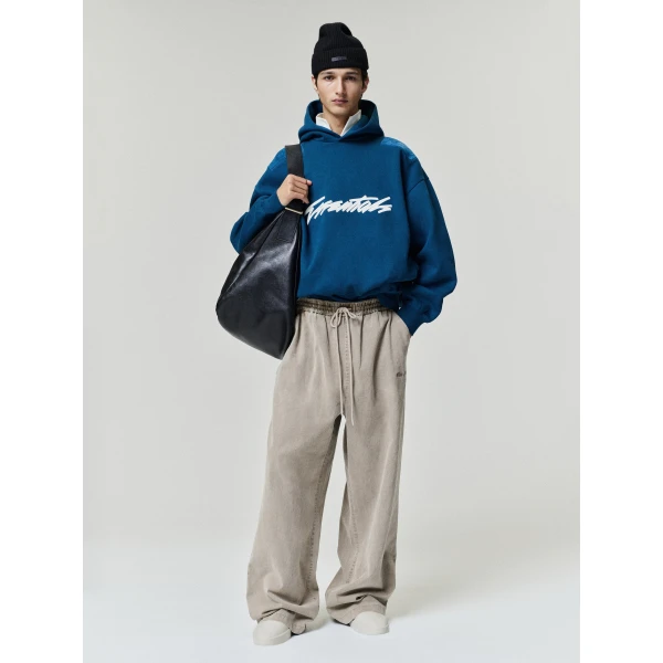 Fear of God Essentials Classic Half Raglan Hoodie in Night Sea | Sweatshirts | Luxury Shoes 