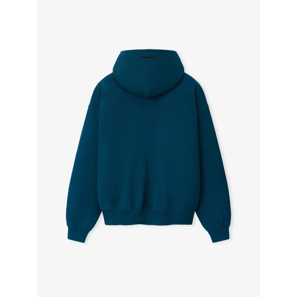 Fear of God Essentials Classic Half Raglan Hoodie in Night Sea | Sweatshirts | Luxury Shoes 
