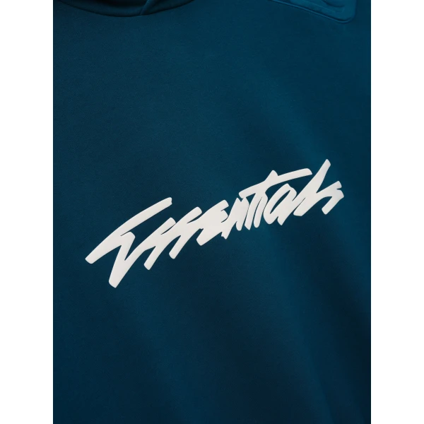 Fear of God Essentials Classic Half Raglan Hoodie in Night Sea | Sweatshirts | Luxury Shoes 