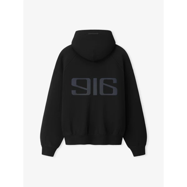 Fear of God Essentials Classic Half Raglan Hoodie in Vintage Black | Sweatshirts | Luxury Shoes 