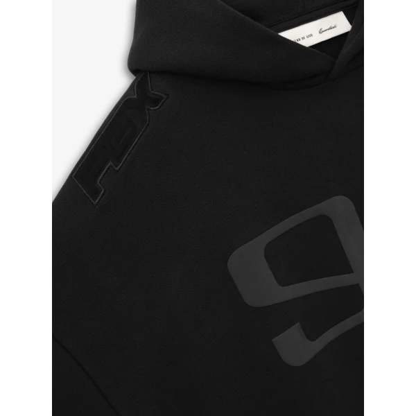 Fear of God Essentials Classic Half Raglan Hoodie in Vintage Black | Sweatshirts | Luxury Shoes 