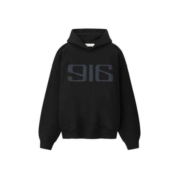 Essentials Classic Half Raglan Hoodie in Vintage Black