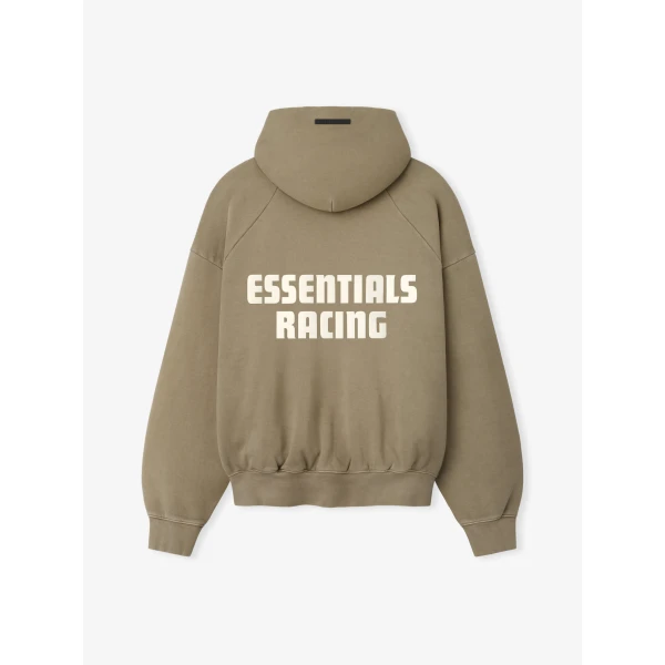Fear of God Essentials Classic Half Raglan Hoodie in Washed Clay | Sweatshirts | Luxury Shoes 