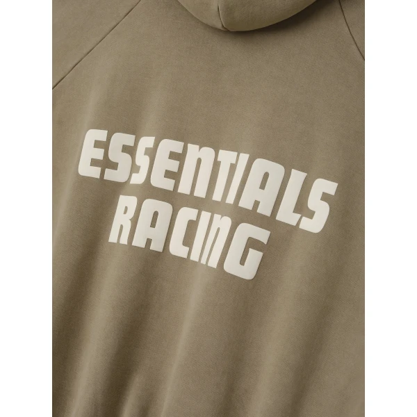 Fear of God Essentials Classic Half Raglan Hoodie in Washed Clay | Sweatshirts | Luxury Shoes 