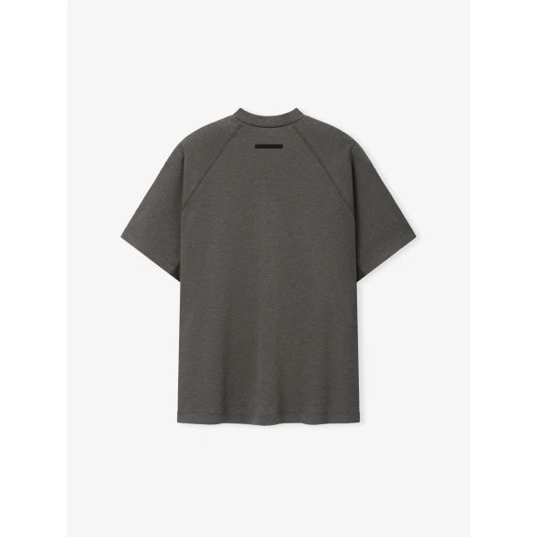 Fear of God Essentials Classic Half Zip Raglan in Ash Heather | Sweatshirts | Luxury Shoes 