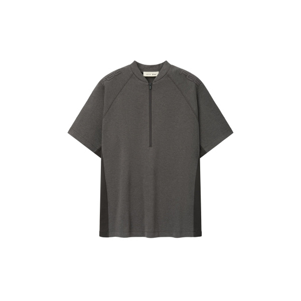 Fear of God Essentials Classic Half Zip Raglan in Ash Heather | Luxury Shoes 
