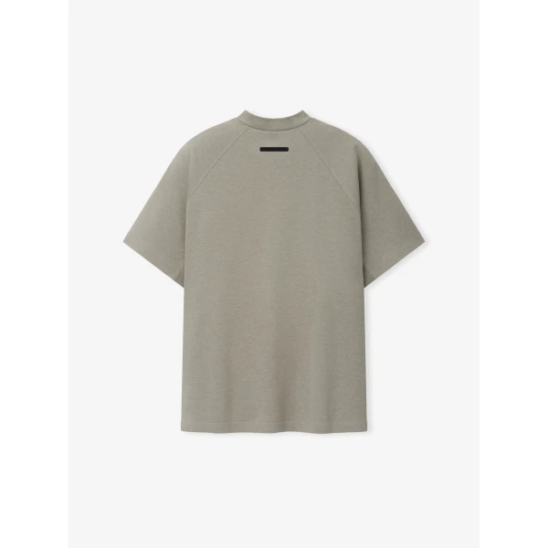 Fear of God Essentials Classic Half Zip Raglan in Pyrite Heather | Sweatshirts | Luxury Shoes 