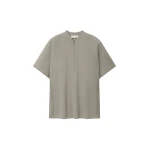 Fear of God Essentials Classic Half Zip Raglan in Pyrite Heather | Luxury Shoes 