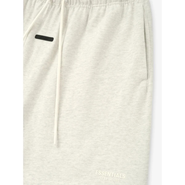 Fear of God Essentials Classic Heavy Jersey Short in Oatmeal Heather | Shorts | Luxury Shoes 