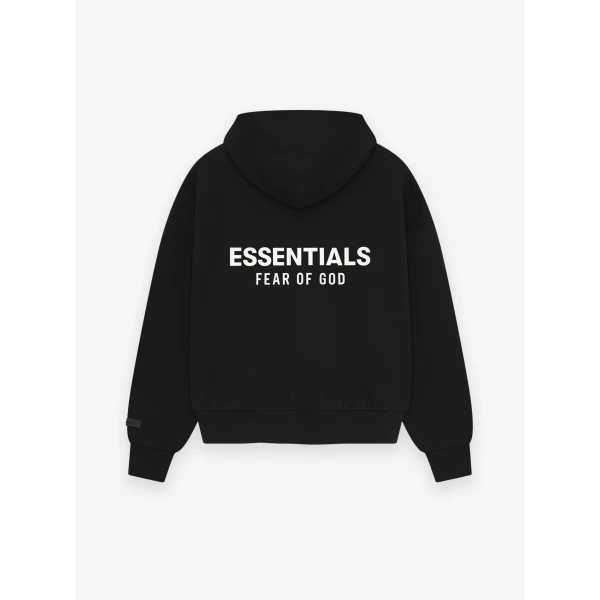 Fear of God Essentials Classic Hoodie in Vintage Black | Sweatshirts | Luxury Shoes 