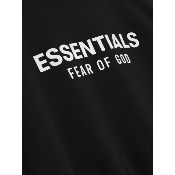 Fear of God Essentials Classic Hoodie in Vintage Black | Sweatshirts | Luxury Shoes 