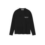 Fear of God Essentials Classic Long Sleeve Tee in Vintage Black and White | Luxury Shoes 